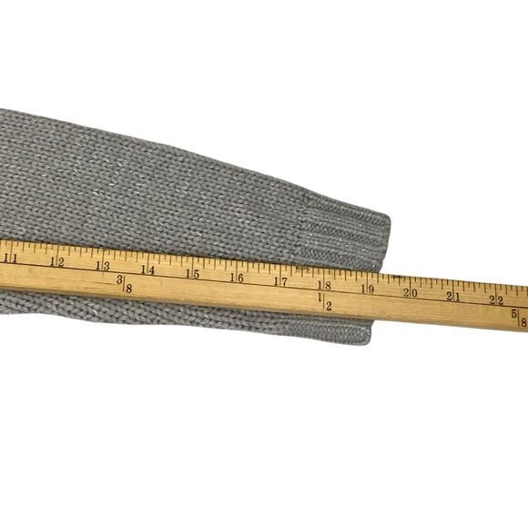 Simply Vera Vera Wang Fisherman Sweater Women S Gray Chunky Cable Knit Mockneck - Picture 15 of 16